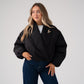 Love Laura Statement Collar Jacket In Black