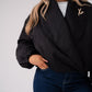 Love Laura Statement Collar Jacket In Black
