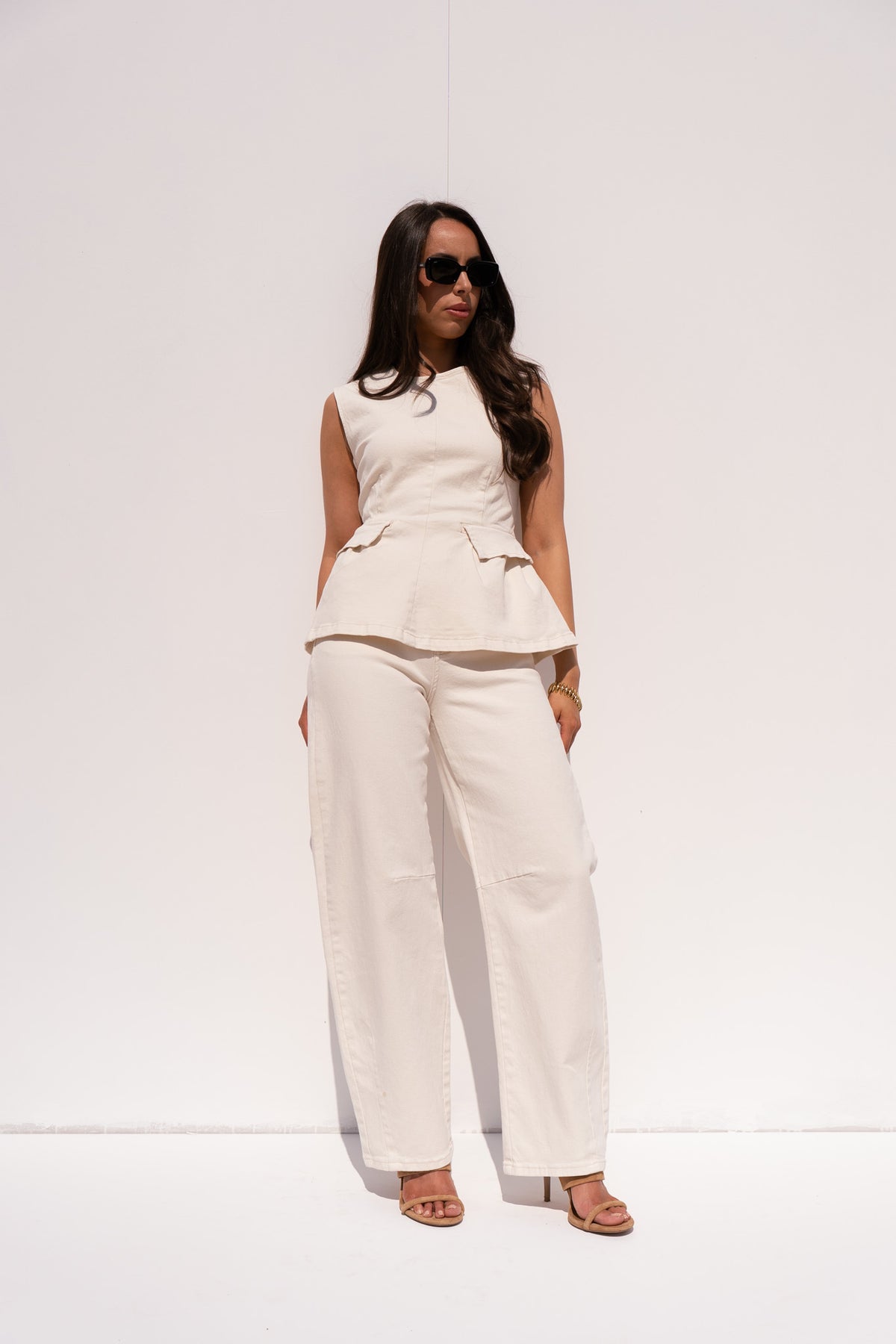 Love Laura Balloon Jeans In Cream