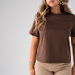 Love Laura Basic T-Shirt In Chocolate