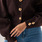 Love Laura Cardigan In Chocolate