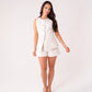 Love Laura Chocolate Stitched Waistcoat In Cream