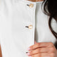 Love Laura Chocolate Stitched Waistcoat In Cream
