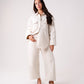 Love Laura Chocolate Stitched Jeans In Cream