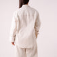 Love Laura Chocolate Stitched Shacket In Cream