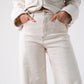Love Laura Chocolate Stitched Jeans In Cream