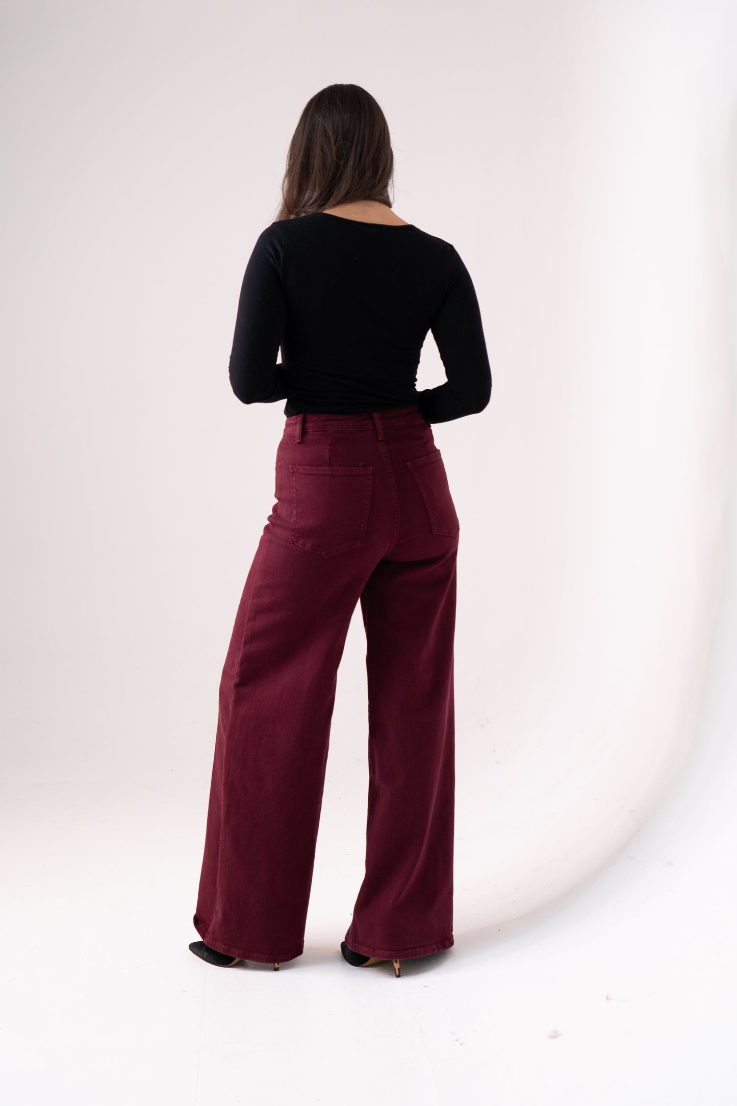 Love Laura Everyday Jeans In Burgundy