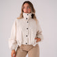 Love Laura Funnel Neck Jacket In Nude