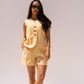 Love Laura Linen Shorts In Lemon