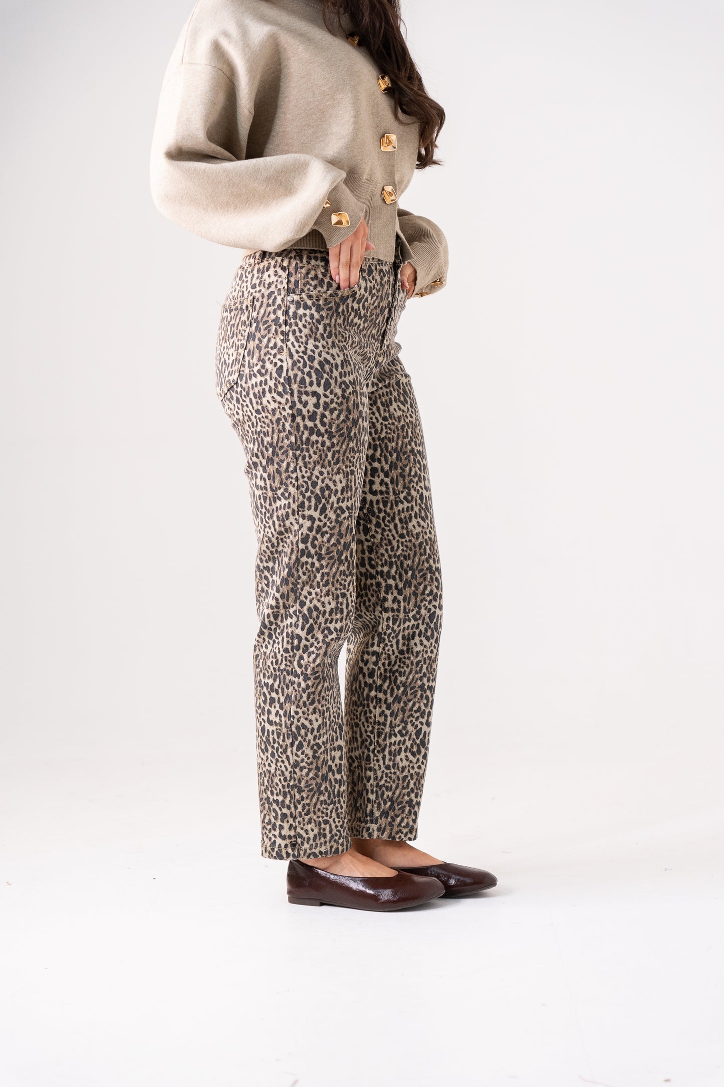 Love Laura Mom Jeans In Leopard