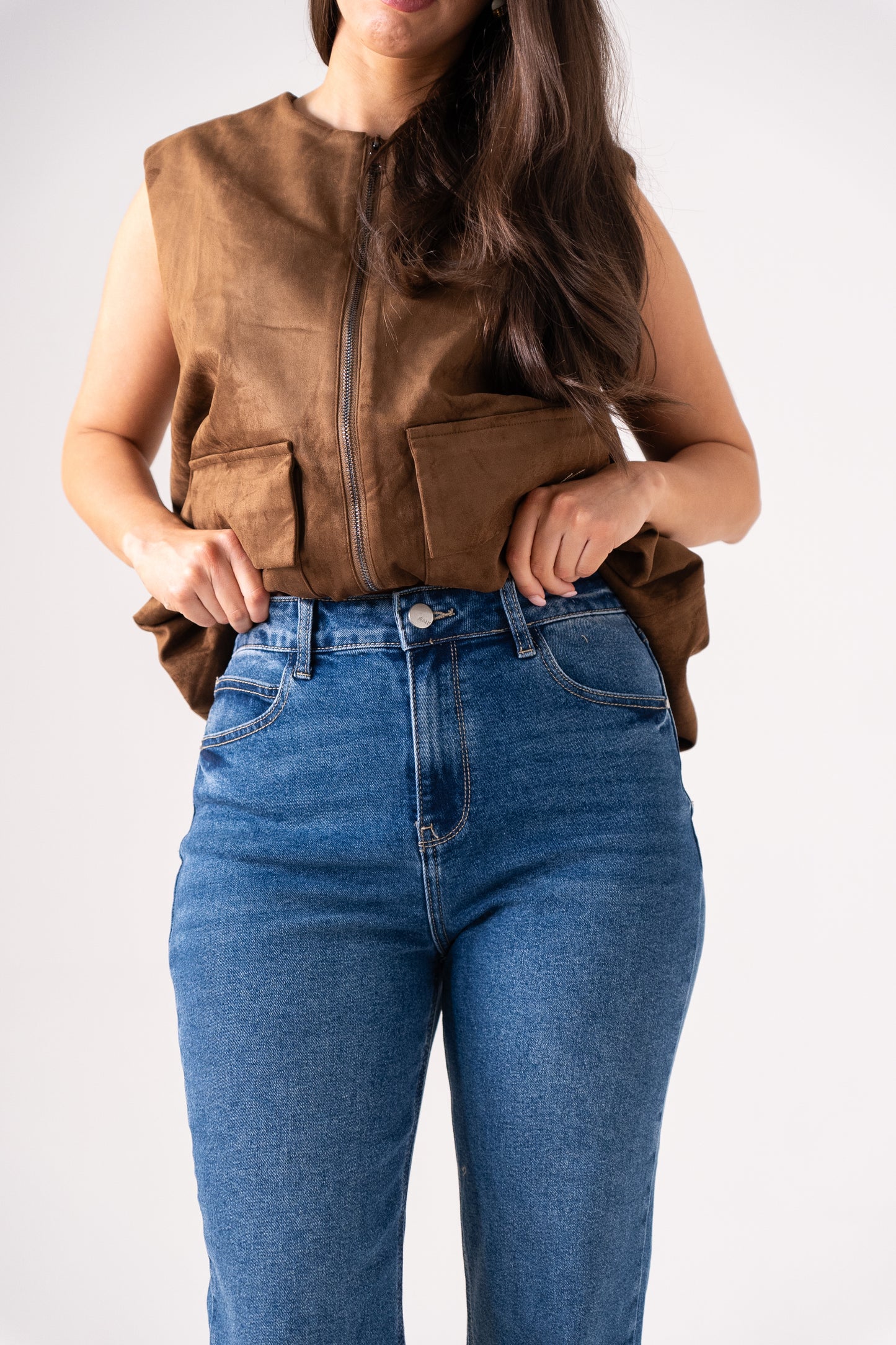 Love Laura Mom Jeans In Mid Wash