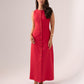 Love Laura Pinstripe Shirt Dress In Raspberry