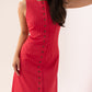 Love Laura Pinstripe Shirt Dress In Raspberry