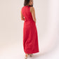 Love Laura Pinstripe Shirt Dress In Raspberry