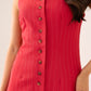 Love Laura Pinstripe Shirt Dress In Raspberry