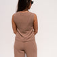 Love Laura Pinstripe Waistcoat In Mocha