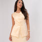 Love Laura Lace Trim Satin Waistcoat In Lemon