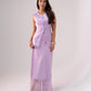Love Laura Lace Trim Satin Skirt In Lilac