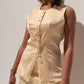 Love Laura Lace Trim Satin Waistcoat In Lemon