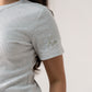 Love Laura Short Sleeve Ribbed T-Shirt In Grey