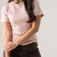 Love Laura Short Sleeve Ribbed T-Shirt In Pink