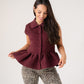 Love Laura Peplum Sleeveless Knit In Burgundy