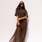 Love Laura Contrast T-Shirt Dress In Chocolate