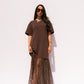 Love Laura Contrast T-Shirt Dress In Chocolate
