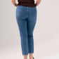 Lynne Frayed Hem Jeans In Mid Wash