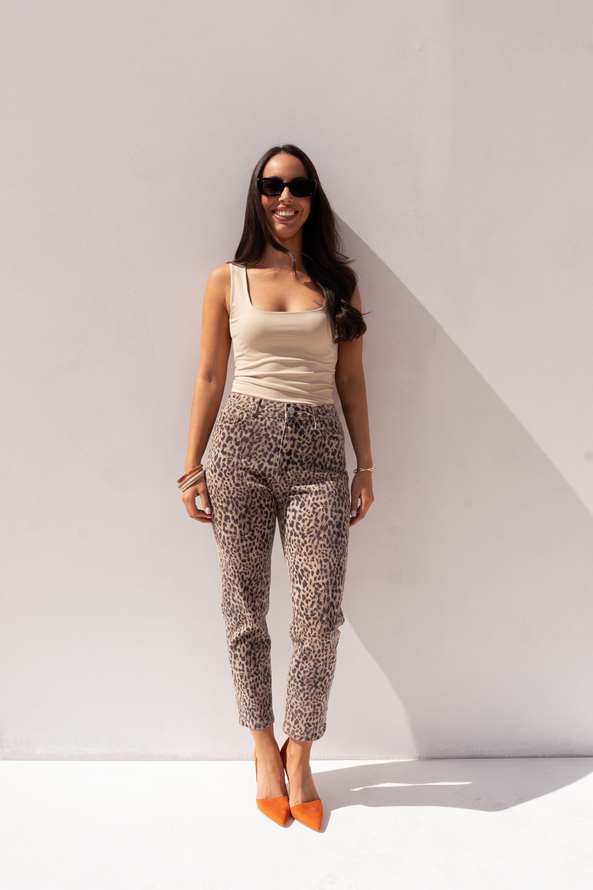 Lynne Mom Jeans In Leopard Print