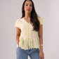 Maria Puff Sleeve Blouse In Yellow
