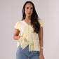 Maria Puff Sleeve Blouse In Yellow