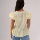 Maria Puff Sleeve Blouse In Yellow