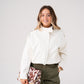 Maria Short Trench Coat In Off White