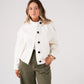 Maria Short Trench Coat In Off White