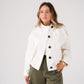 Maria Short Trench Coat In Off White