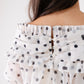 Megan Polka Dot Bardot Blouse In Cream