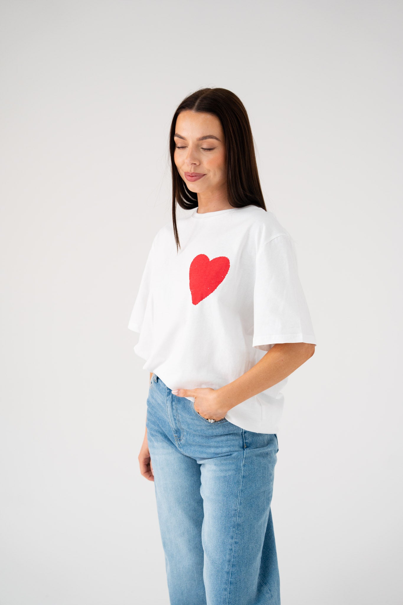 Megan Slogan T-Shirt In White