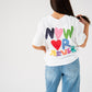 Megan Slogan T-Shirt In White