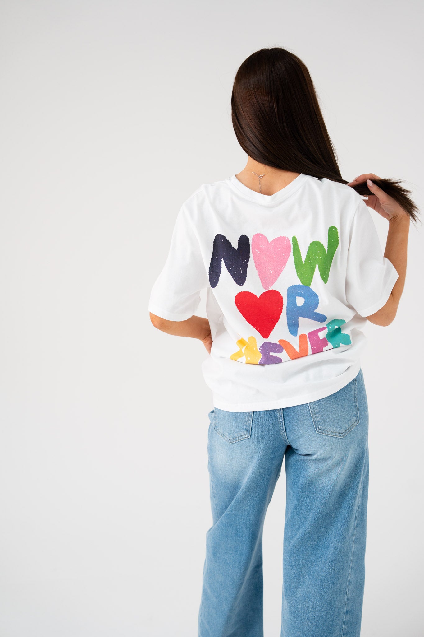 Megan Slogan T-Shirt In White