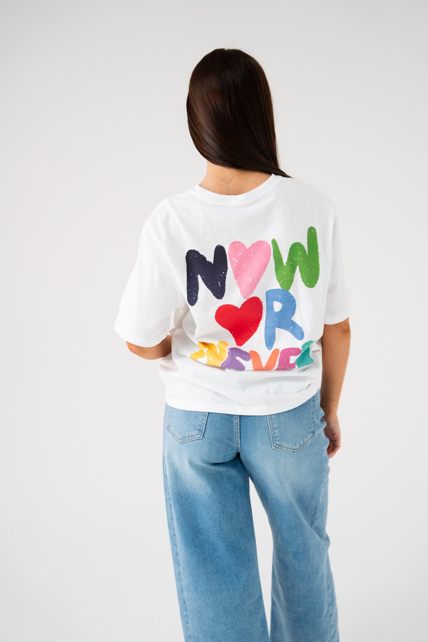 Megan Slogan T-Shirt In White
