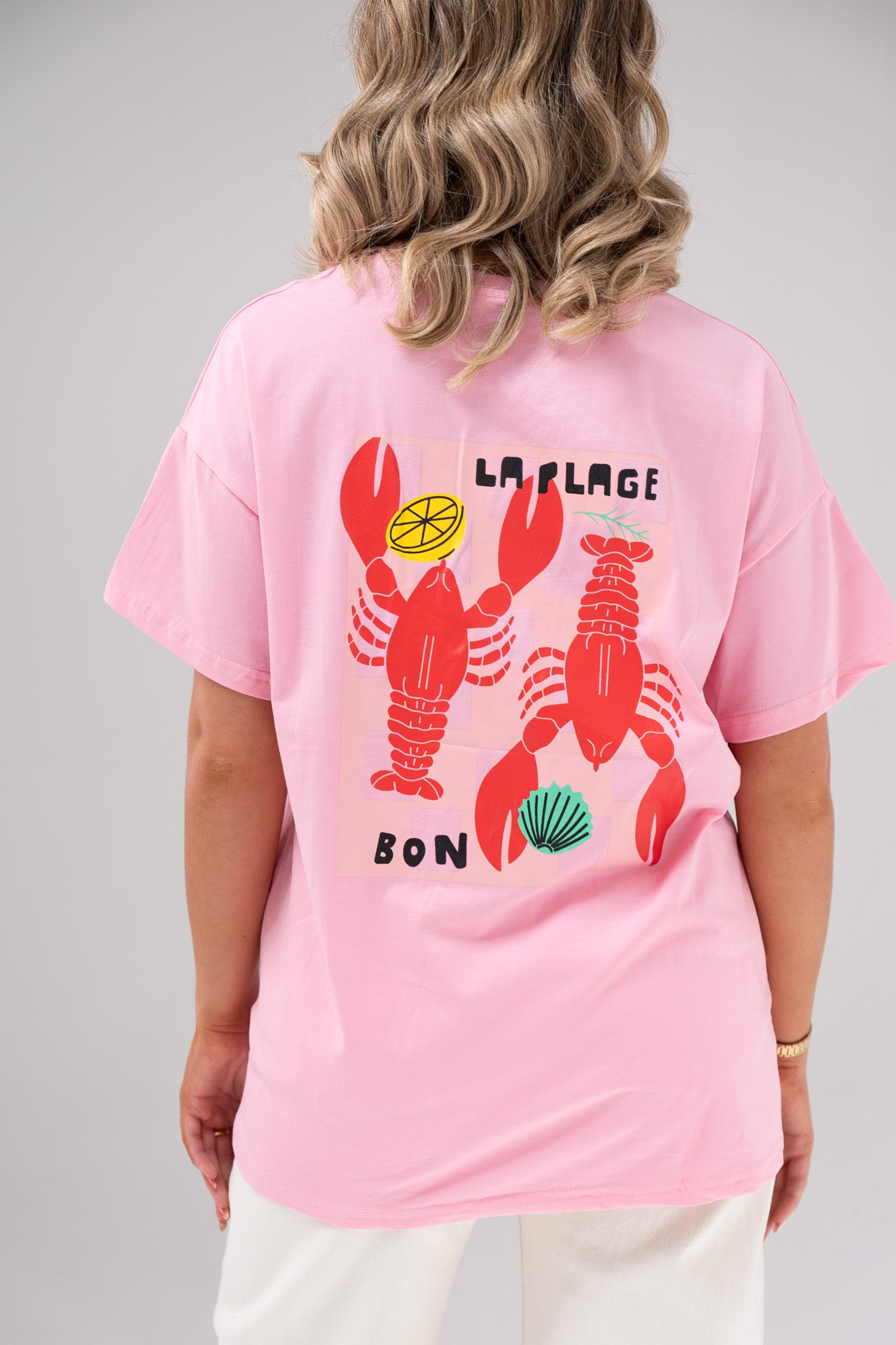Melanie Lobster Graphic T-Shirt In Pink