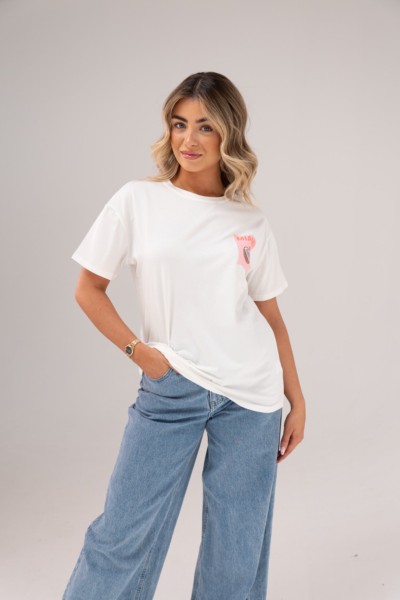 Melanie Miami Beach Coconut T-Shirt In White
