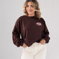 Melanie New York Graphic Sweatshirt In Chocolate