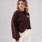 Melanie New York Graphic Sweatshirt In Chocolate