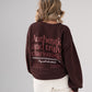 Melanie New York Graphic Sweatshirt In Chocolate