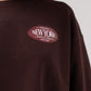 Melanie New York Graphic Sweatshirt In Chocolate