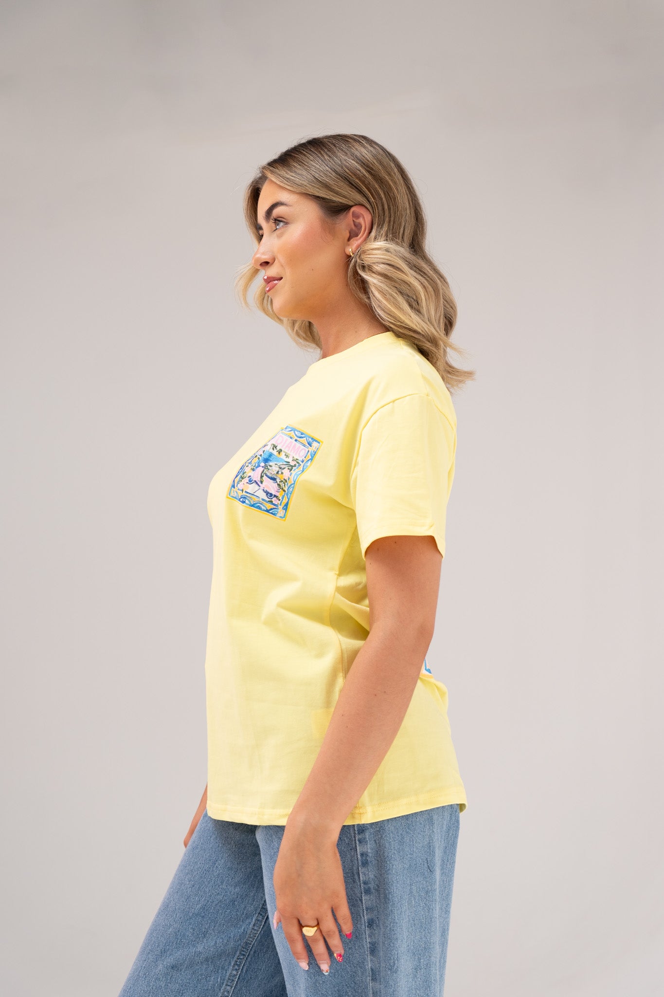Melanie Scooter Graphic T-Shirt In Yellow