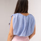 Millie Bubble Hem Top In Blue
