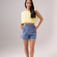 Millie Bubble Hem Top In Yellow